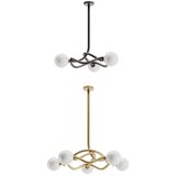  Redo 01-3257 - Luster na šipci CONFUSIO 3xE14/28W/230V prečnik 76 cm crna | Eponuda.com