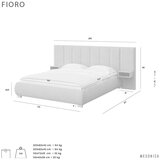 MESONICA Krem tapecirani bračni krevet s podnicom 160x200 cm Fioro – | shoptok.hr