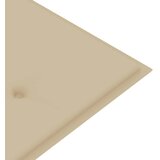  Složiva vrtna klupa s jastukom 159 cm od masovne tikovine Bež 150 cm | Shoptok.si