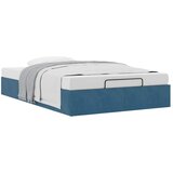vidaXL Otomanski posteljni okvir brez vzmetnice moder 120x190 cm žamet, (21611903) | Shoptok.si
