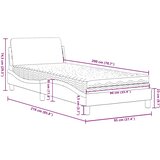  Krevet s madracem Dover tamnozeleni 90x200 cm baršunasti | shoptok.hr