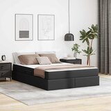  Krevet s madracem i skladištem s pohranom 2 kom. Crna Koža 140 x 200 cm | Shoptok.si