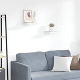  Plutajuće zidne police 2 kom hrast i bijele 23x23,5x3,8 cm MDF | shoptok.hr