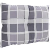  Jastuci za palete 3 kom sivi karirani od tkanine | Eponuda.com