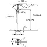 Grohe 23491GN1 Essence New samostoječa armatura za kad s tuš setom | Shoptok.si