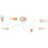 Sollux Lighting SL.1666 - Plafonski luster TIMBO 6xE27/15W/230V bela/bež/buk Cene