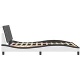 vidaXL Posteljni okvir z vzglavjem bel in črn 120x200 cm umetno usnje | Shoptok.si