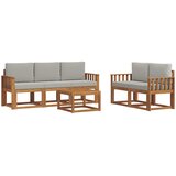  Set vanjskih sofa 6 kom. Prirodna i svijetlo siva | shoptok.hr