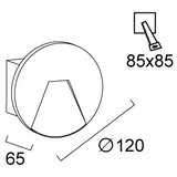 LED Spoljašnje ugradno svetlo SPACE LED/4W/230V IP65 sivo | Eponuda.com
