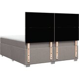  Krevet s oprugama i madracem smeđesivi 200x200 cm od tkanine | shoptok.hr