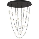 Nova Luce Mat črna aluminijasta LED zatemnitvena viseča svetilka s senčilom iz akrilnega stekla ø 84 cm Alcinoe – | Shoptok.si