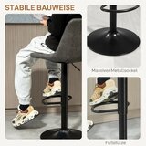  Set od 2 barske stolice u retro stilu uključujući oslonac za noge podesiva visina plinski podizač tamno sive boje | shoptok.hr