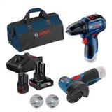 Bosch aku set bušilica odvijač gsr 12V-30 i aku ugaona brusilica gws 12V-76 Cijene