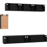 vidaXL Komplet TV omaric s polico Drugo 6 pcs Črni hrast 100 x 30 x 30 cm | Shoptok.si