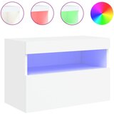 vidaXL Zidni TV ormarić s LED svjetlima bijeli 60x30x40 cm Cijene