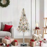 vidaXL Božićno drvce S LED lampica Bijelo 120 cm PE | shoptok.hr