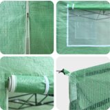 vidaXL Staklenik s krovom Zelena 200 x 200 x 300 cm Čelik | shoptok.hr