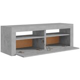 TV ormarić s LED svjetlima siva boja betona 120 x 35 x 40 cm | shoptok.hr