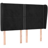  Uzglavlje s ušima crno 147x23x118/128 cm baršunasto | shoptok.hr