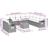  10-dijelni set vrtnih sofa s jastucima bež od poliratana | shoptok.hr
