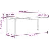  Jedilne mize 2 pcs 200 x 100 x 75 cm Konstruiran les, (5000268750) | Shoptok.si