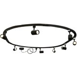 QAZQA Modern railsysteem met 8 spots zwart 1-fase ovaal 200cm - Iconic Jeana Cene