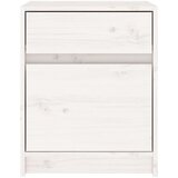  Nočna omarica bela 40x31x50 cm trdna borovina, (20624135) | Shoptok.si