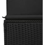  7-dijelni set vrtnih sofa od poliratana s jastucima crni Crna 62 x 62 x 69 cm | shoptok.hr
