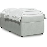 Box spring krevet s madracem svjetlosivi 80 x 200 cm baršunasti | shoptok.hr