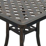 vidaXL Vrtna miza bronasta 53x53x53 cm liti aluminij | Shoptok.si