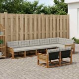  Set vanjskih sofa 8 kom. Prirodna i svjetlosiva | shoptok.hr