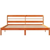  Okvir kreveta s uzglavljem voštano smeđi 180x200 cm od borovine | shoptok.hr