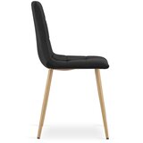 KARA stolica - crni baršun / noge u boji drveta x 4 | shoptok.hr
