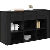 vidaXL Strani šal Črna Orehovina 100 x 30 x 59,5 cm Konstruiran les | Shoptok.si
