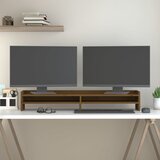 vidaXL Stalak za monitor boja meda 100x24x16 cm od masivne borovine | shoptok.hr