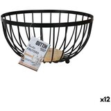 Posuda za Voće Confortime Rustic Crna 25 x 25 x 13 cm 390 cm (12 kom.) | shoptok.hr
