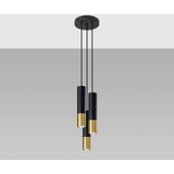  Sollux SL.0955 - Luster na sajli LOOPEZ 3xGU10/10W/230V okrugli crna/zlatna | Eponuda.com