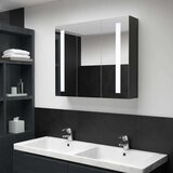 vidaXL LED kopalniška omarica z ogledalom 89x14x62 cm | Shoptok.si