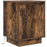  Noćni ormarići s LED svjetlima 2 kom dimljeni hrast 38x34x50 cm | Eponuda.com