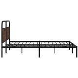  Metalni okvir kreveta bez madraca smeđa boja hrasta 193x203 cm | shoptok.hr