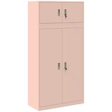 Ormarić za pohranu 2 kom. Ružičasta 90 x 40 x 180 cm Čelik | shoptok.hr