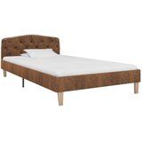  Okvir za krevet od umjetne brušene kože smeđi 90 x 200 cm | shoptok.hr