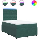 Maison Chic Box spring postelja - Vzmetna postelja z vzmetnico temno zelena 120x200 cm žamet SL23446, (21891178) | Shoptok.si
