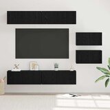  Set TV komoda 6 kom. Crni hrast Konstruirano drvo | shoptok.hr