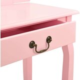  Toaletni stolić sa stolcem rozi 65x36x128 cm paulovnija i MDF | shoptok.hr