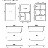  Posude Gastronorm 8 kom GN 1/6 200 mm od nehrđajućeg čelika | shoptok.hr