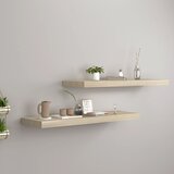 vidaXL plutajuće zidne police 2 kom boja hrasta 80 x 23,5 x 3,8 cm MDF Cijene