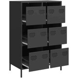 vidaXL Visoka komoda crna 68 x 39 x 101,5 cm od čelika | shoptok.hr