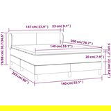  Box spring postelja z vzmetnico kapučino 140x200cm umetno usnje, (20897104) | Shoptok.si