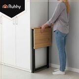 Ruhhy sklopivi radni stol u loft stilu 80 x 40 cm, crni/drvo | shoptok.hr